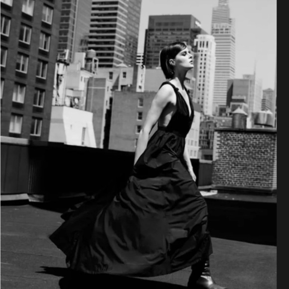 Zara Black Plunge Maxi Gown - Picture 2 of 8